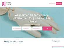 Tablet Screenshot of pharmajobb.se